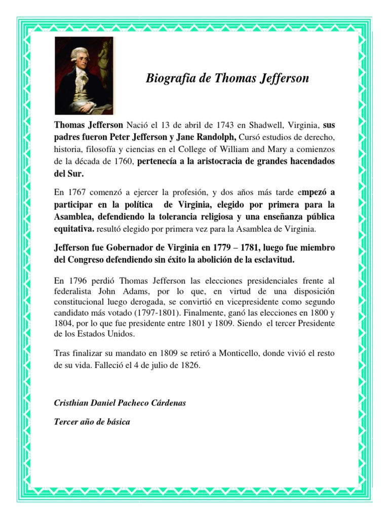 Реферат: Thomas Jefferson Essay Research Paper THOMAS JEFFERSONBY